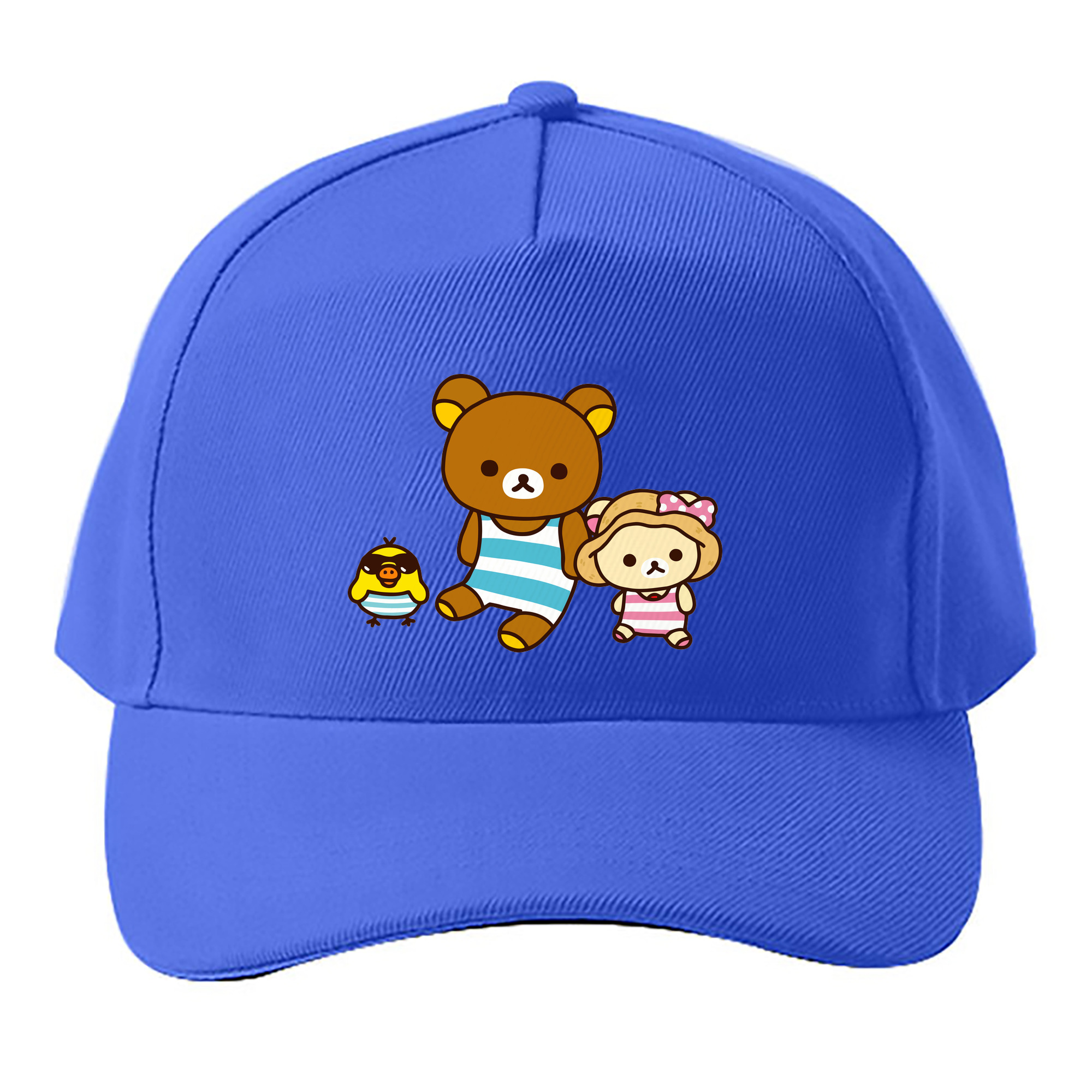 （画像用） リラックマ リラックマ キイロイトリ Rilakkuma Korilakkuma Kiiroitori ベースボールキャップ 綿100％ 男女兼用 帽子 スポーツ